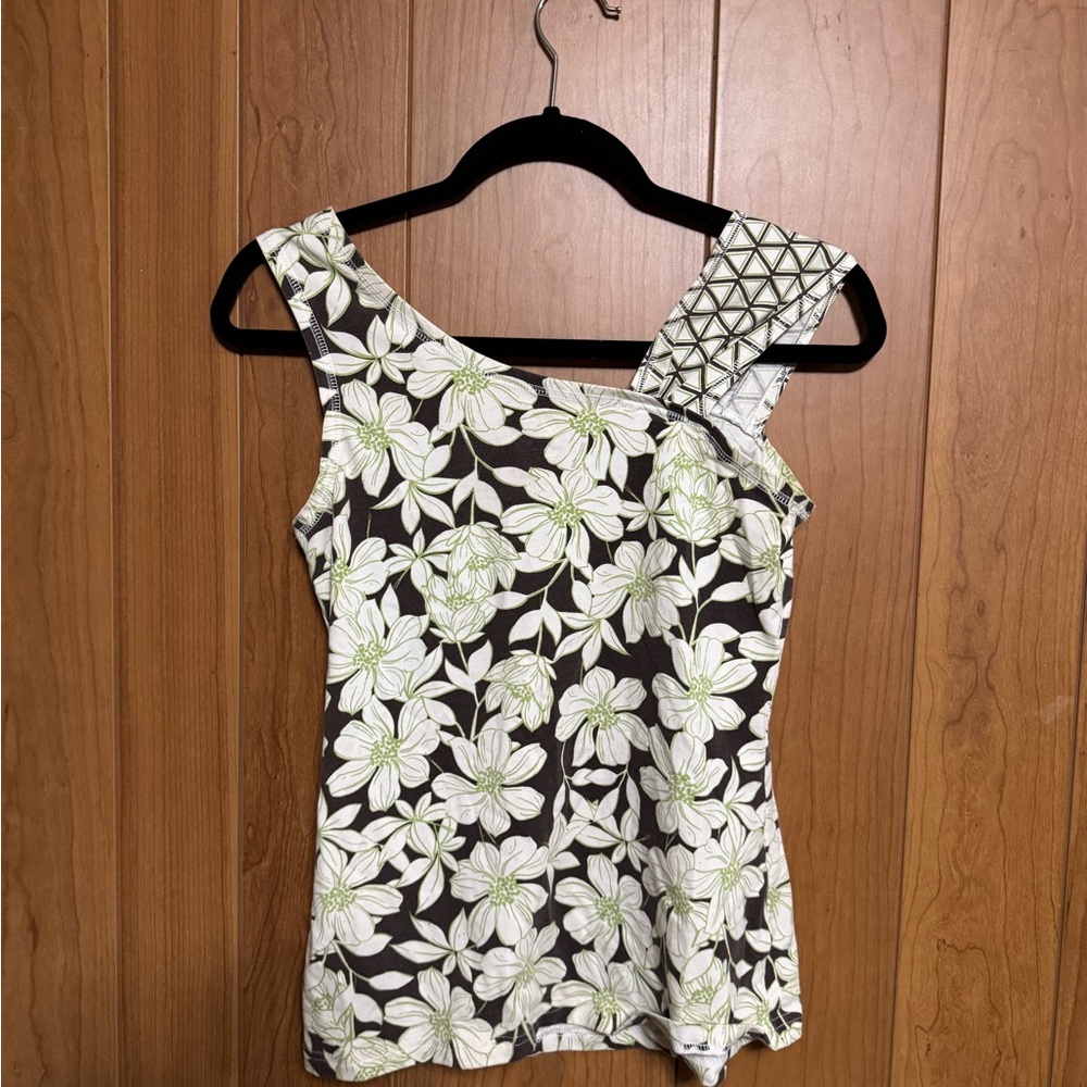 Title Nine Floral Asymmetrical Tank Top